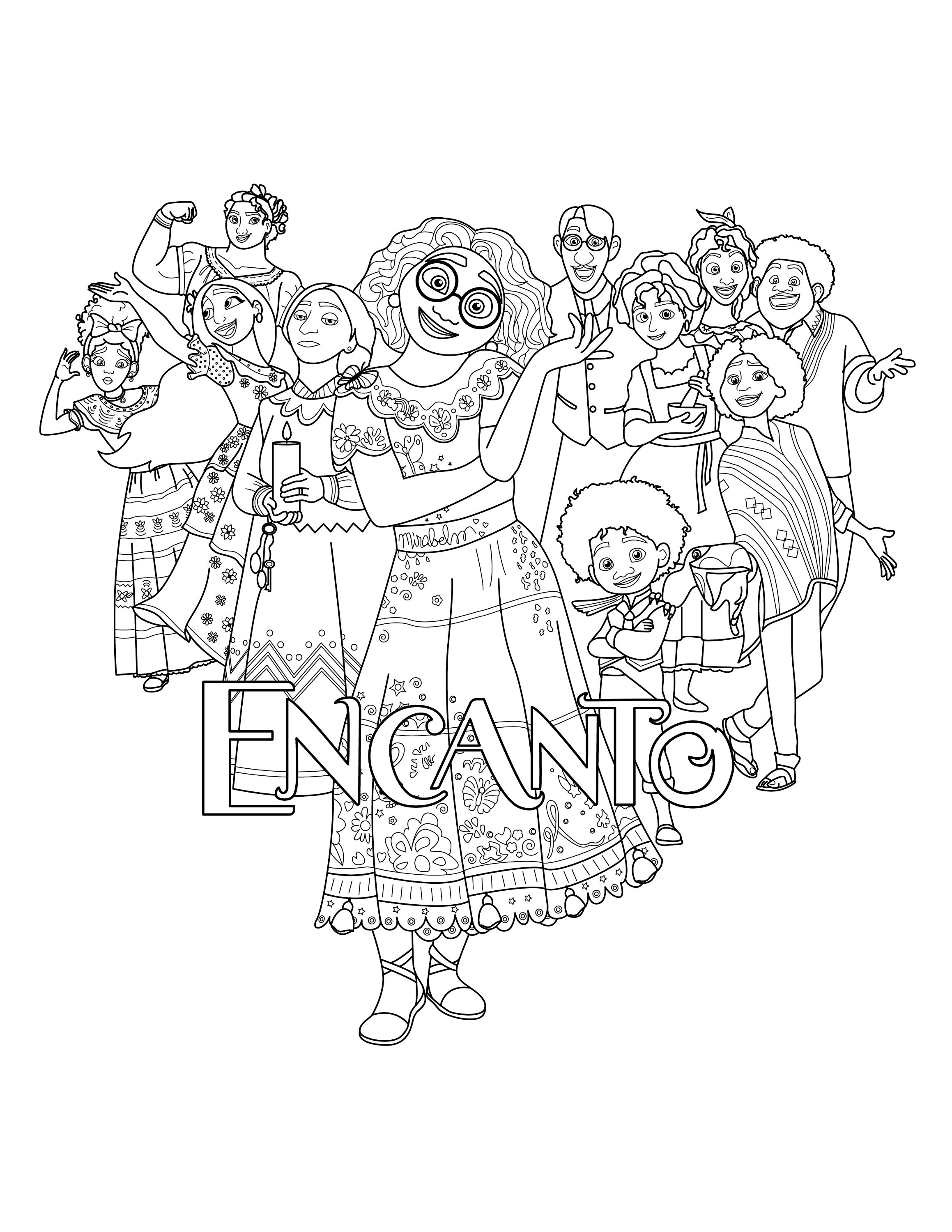 Free Encanto Coloring Pages Printable Printable Word Searches