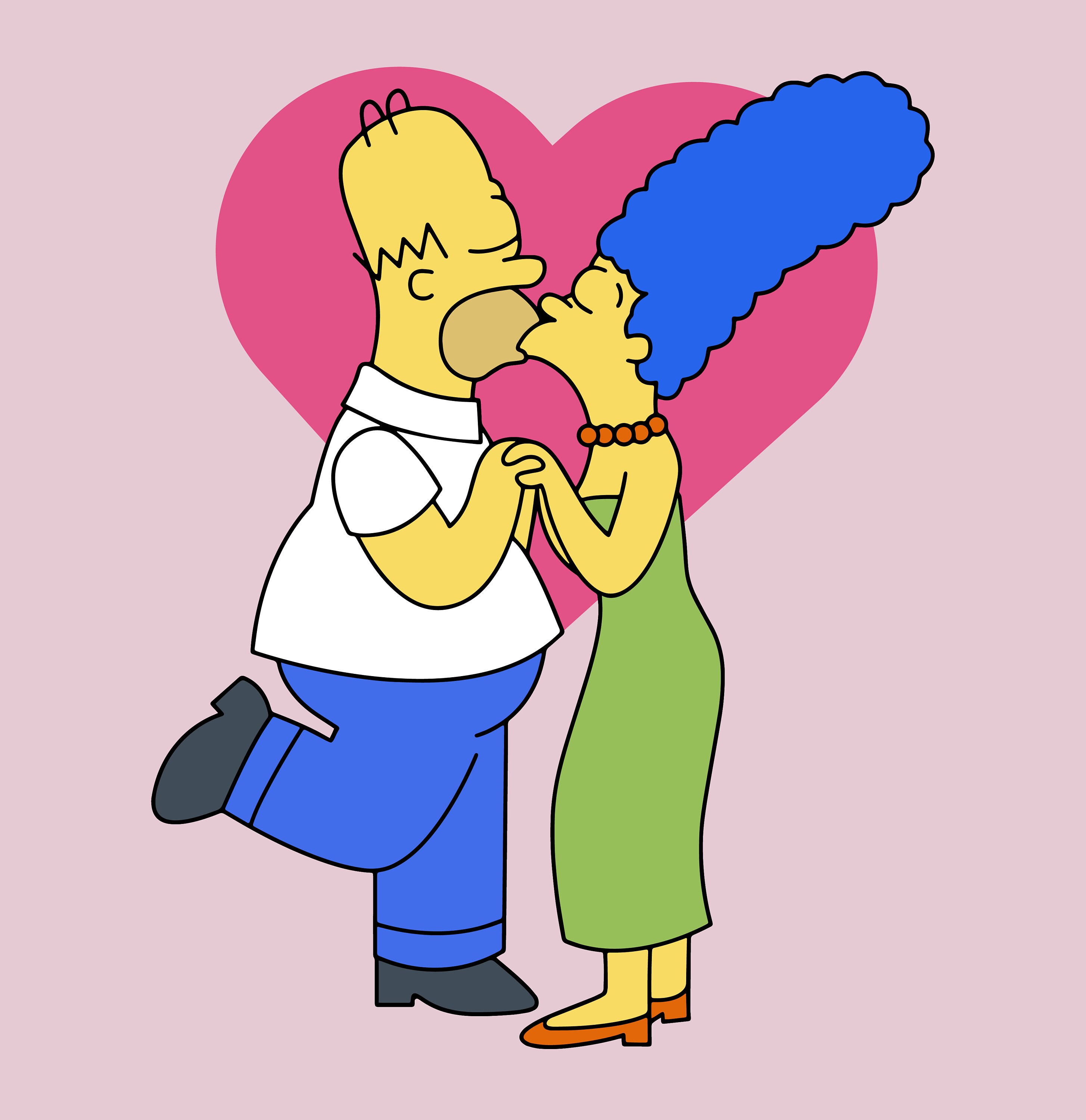 Los Simpson Svg Homer Y Marge Archivo En Capas The Simpsons Etsy M xico