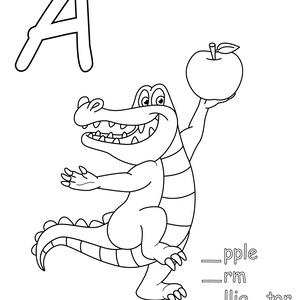 Dibujos para colorear del abecedario para niños, ABC para colorear, páginas para colorear para niños, Dibujos para colorear imprimibles del abecedario, Letras para niños