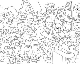 840 Cartoon Coloring Pages For Adults  Free