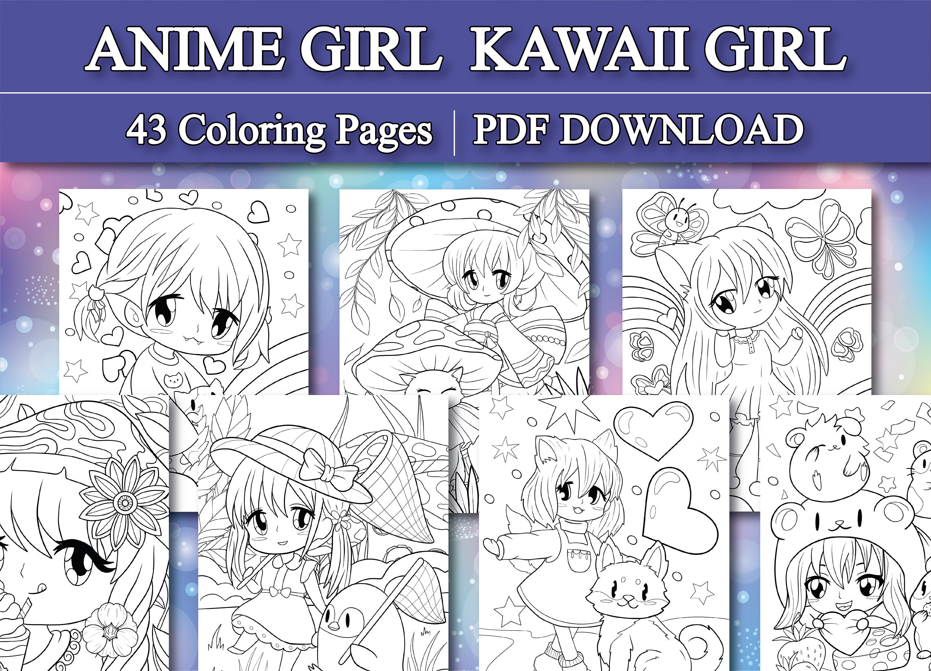 Kawaii Gacha Life Coloring Pages Pdf in 2023  Coloring pages, Anime  drawing styles, Color of life