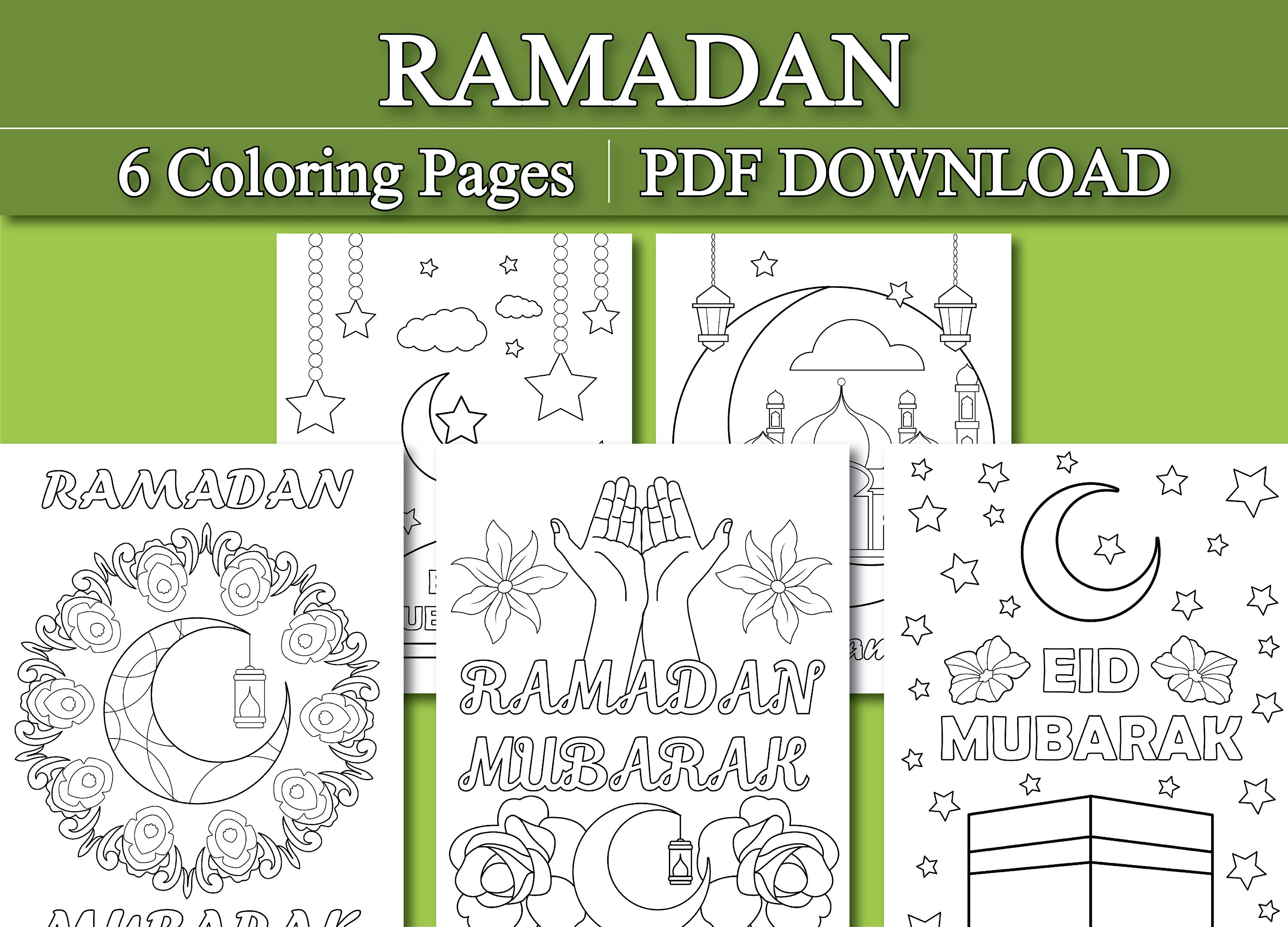 Do-a-dot Coloring Book for Muslim Kids, Do a Dot Book Without Markers,  Great for Ramadan or Eid 