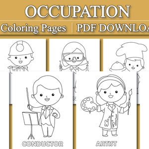 Occupation Coloring Pages for, Job Coloring Pages (Printable, PDF Download)