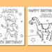 Personalized Cowboy Party Coloring Pages, Custom Cowboy Birthday Party ...
