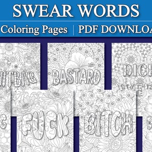 Adult Coloring Book: Swear Words Coloring Pages | Curse Words Coloring Pages | Dirty Coloring Pages (Printable, PDF Download)