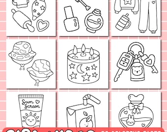 Girly Vibes Coloring Book: Bold & Easy Designs (PDF Download)