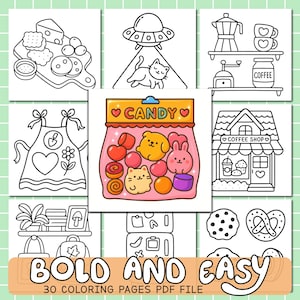 Stress Relief Coloring Book: Bold & Easy Designs (PDF Download)