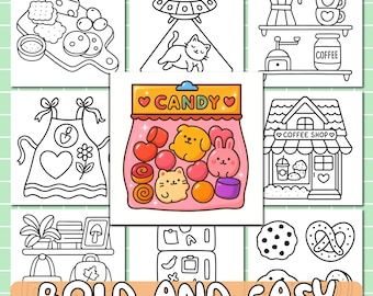 Stress Relief Coloring Book: Bold & Easy Designs (PDF Download)