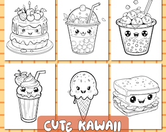 Cozy Kawaii Coloring Pages: 25 Simple Summer Designs (PDF)