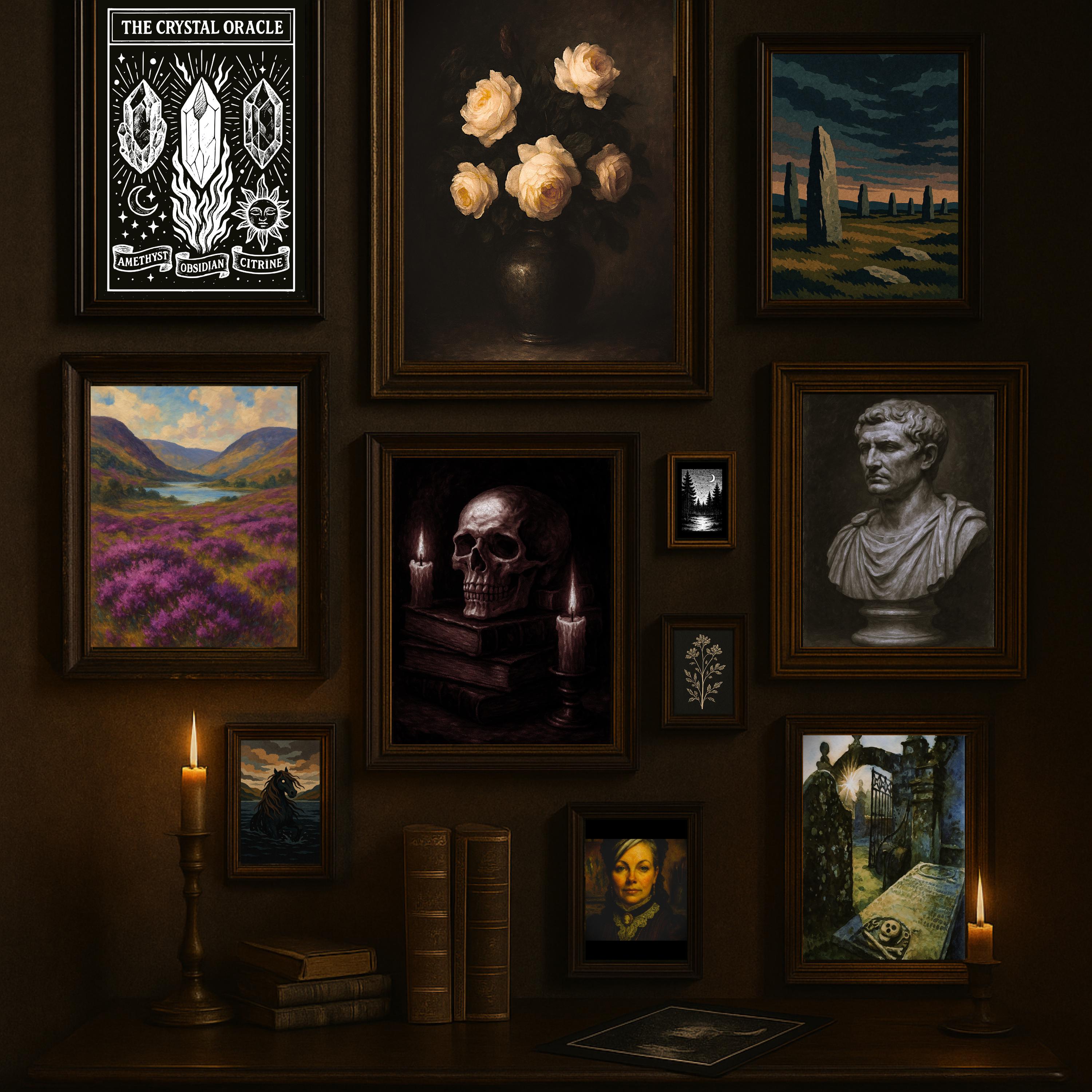 Dark Academia Gallery Wall