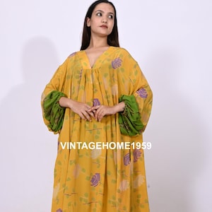 Maxikleid aus recycelter Seide: Plus Size Boho Tunika