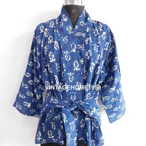 Women Cotton Kimono Bridesmaid Short Robe Belted Blouse For Summer Sexy Boho Fashion Dress