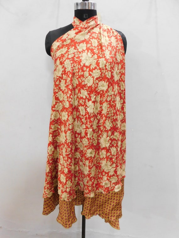 Recycled Sari Indian Vintage Wrap Around Plus Siz… - image 3