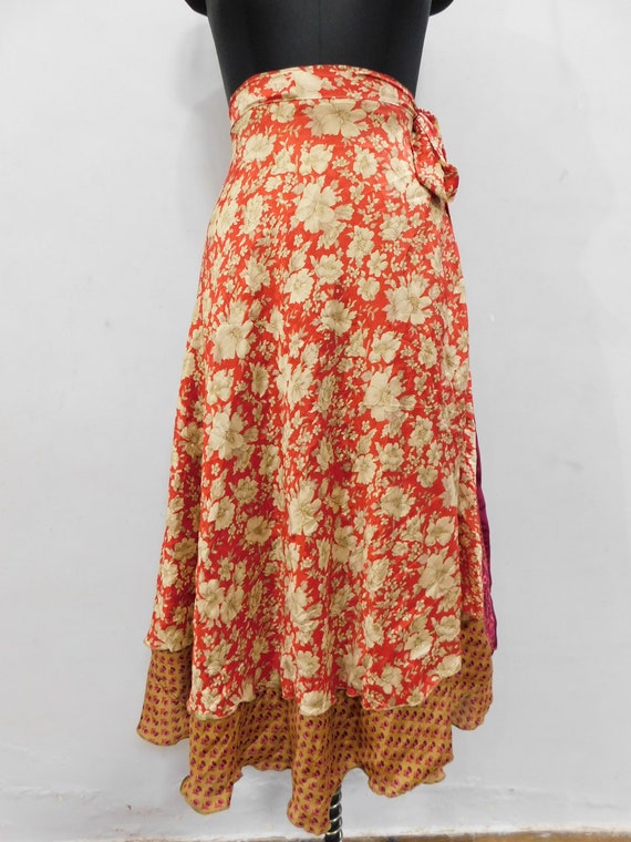 Recycled Sari Indian Vintage Wrap Around Plus Siz… - image 1