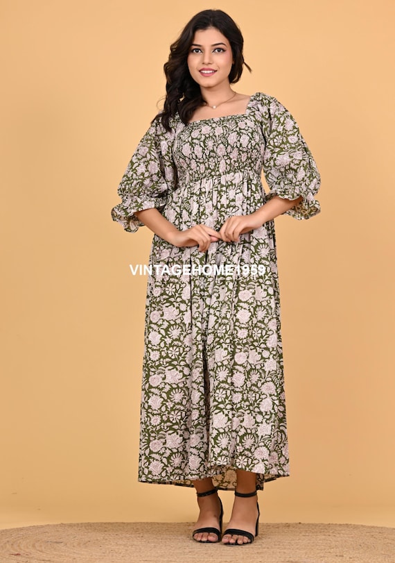 chinese dress ladies Ella Rafaella Plus Size Smocked Midi Dress - Black