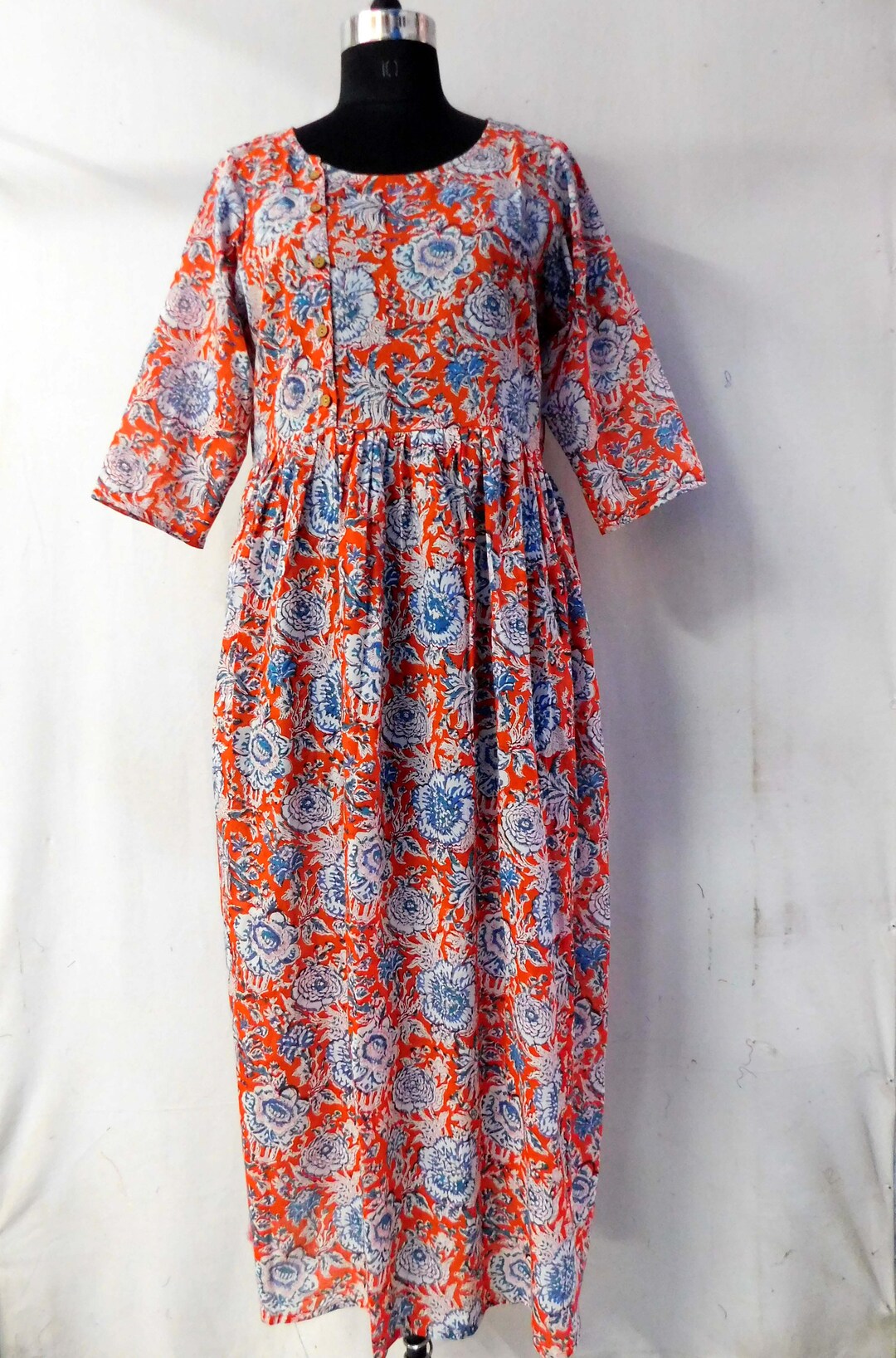 Bimba Vestido Largo De Rayón Anarkali Kurta Para Mujer, Estilo Casual, Formal, Indio, étnico, Varios Colores
