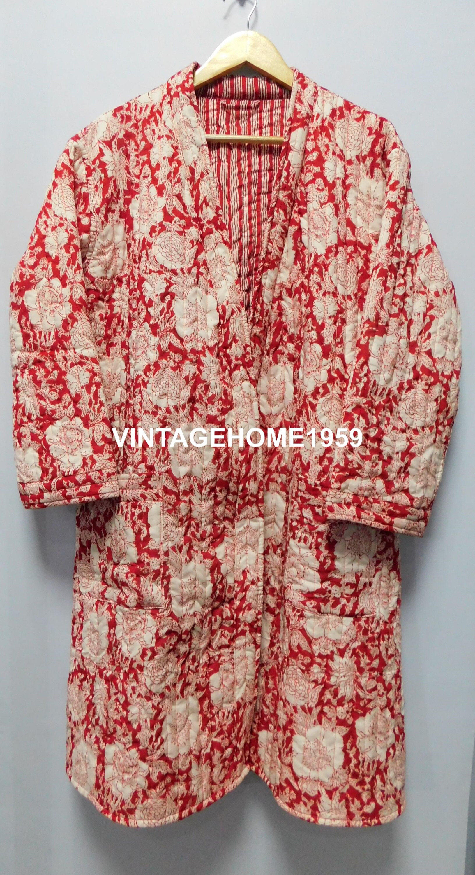 Women Floral Print Cotton Quilted Robe Bridesmaid Kimono | Etsy