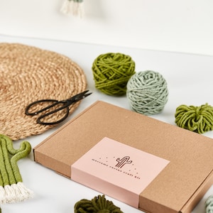 Make Your Own Mini Macrame Cactus Craft Kit image 6