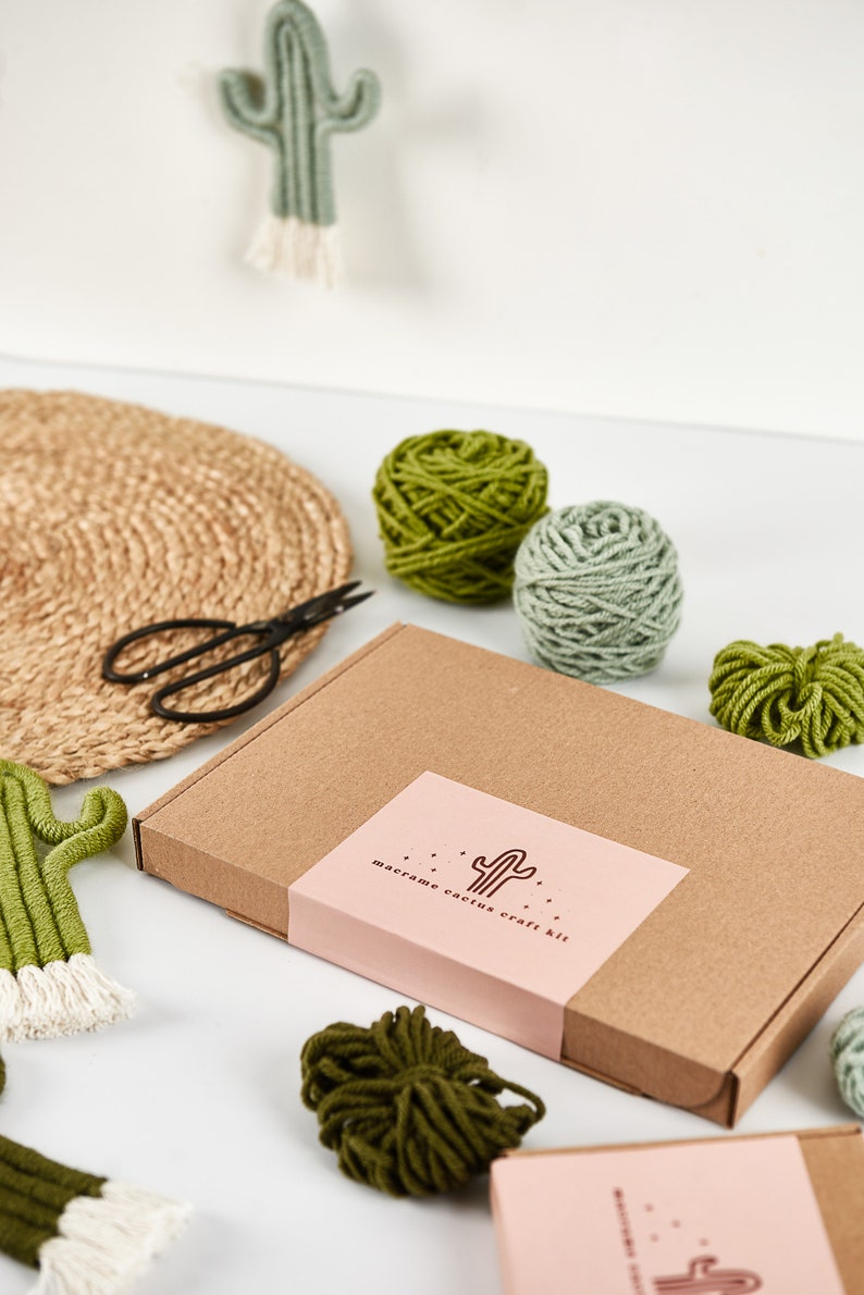 Make Your Own Mini Macrame Cactus Craft Kit image 6