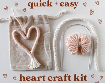 macrame heart craft kit