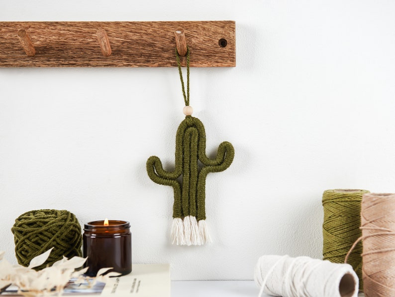 Make Your Own Mini Macrame Cactus Craft Kit image 4