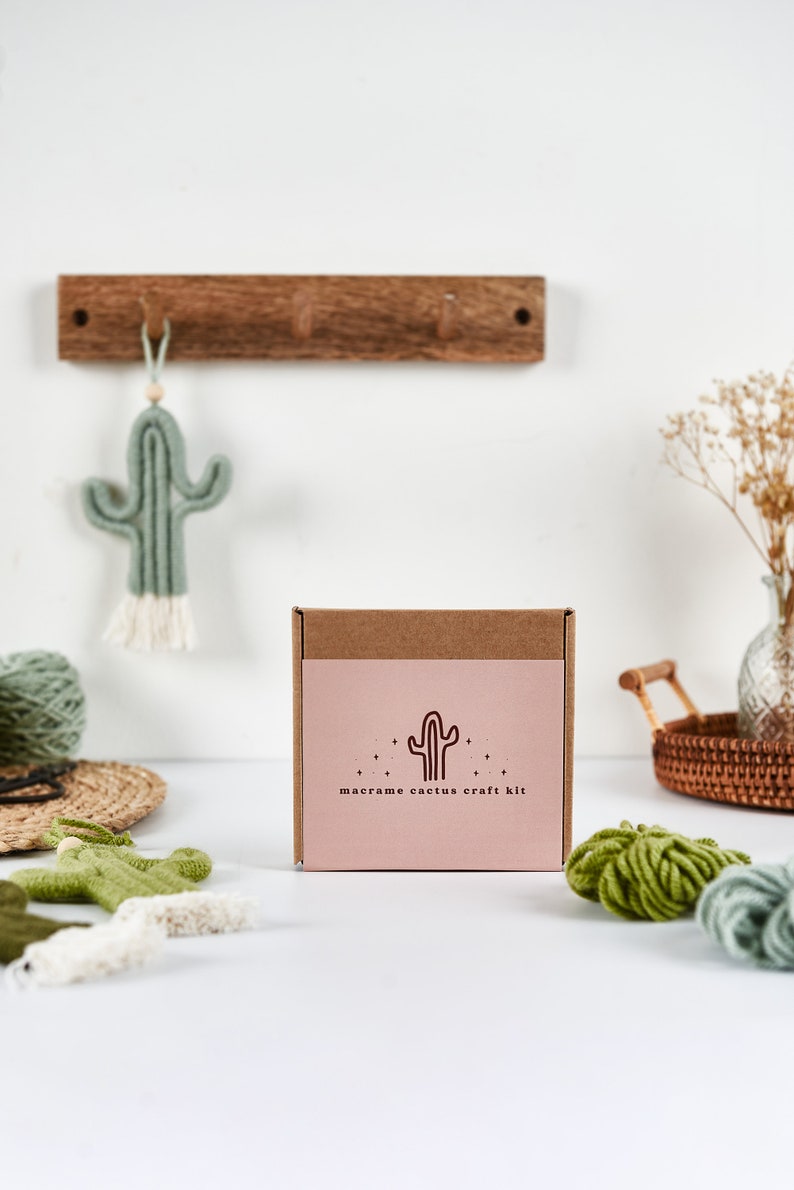 Make Your Own Mini Macrame Cactus Craft Kit image 8