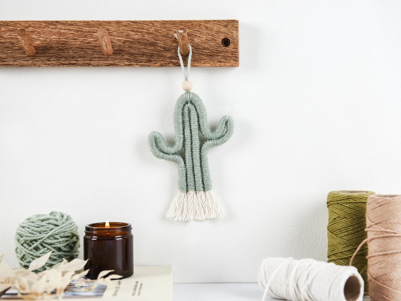 Make Your Own Mini Macrame Cactus Craft Kit image 2