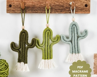 Mini Macrame Cactus Pattern – Beginner Friendly DIY (Digital Download)