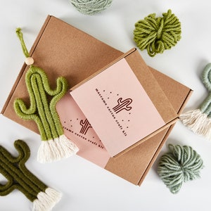 Make Your Own Mini Macrame Cactus Craft Kit image 5