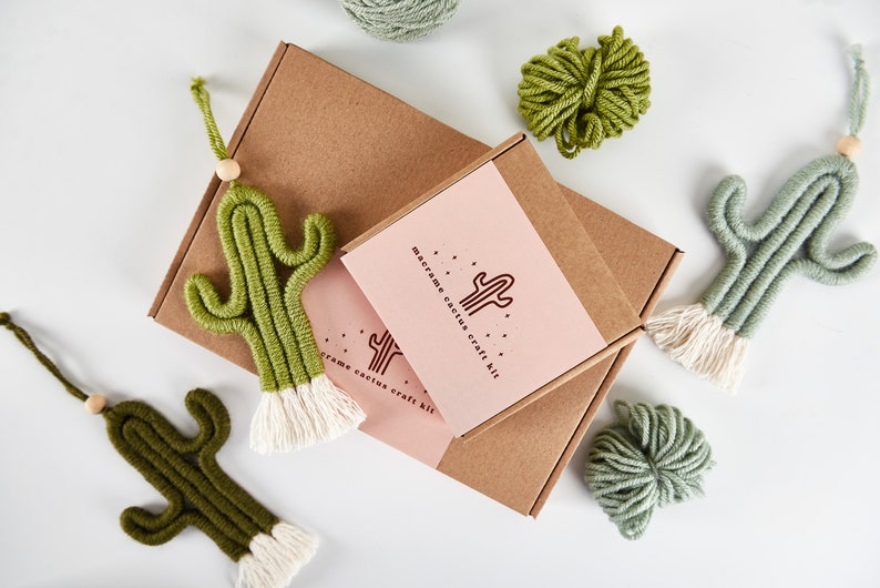 Make Your Own Mini Macrame Cactus Craft Kit image 5