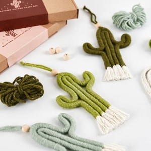 Make Your Own Mini Macrame Cactus Craft Kit image 9