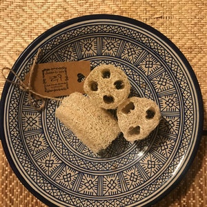 3 Natural Loofah pieces