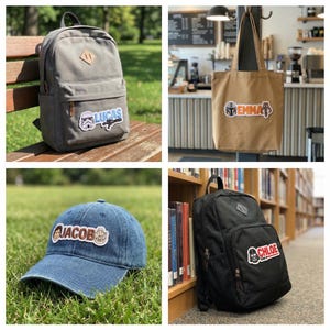 Parche bordado personalizado de Star Wars con nombre, parche termoadhesivo de Baby Yoda, Darth Vader y Luke Skywalker, parche para mochila infantil de Star Wars: para coser, planchar o con velcro. imagen 3