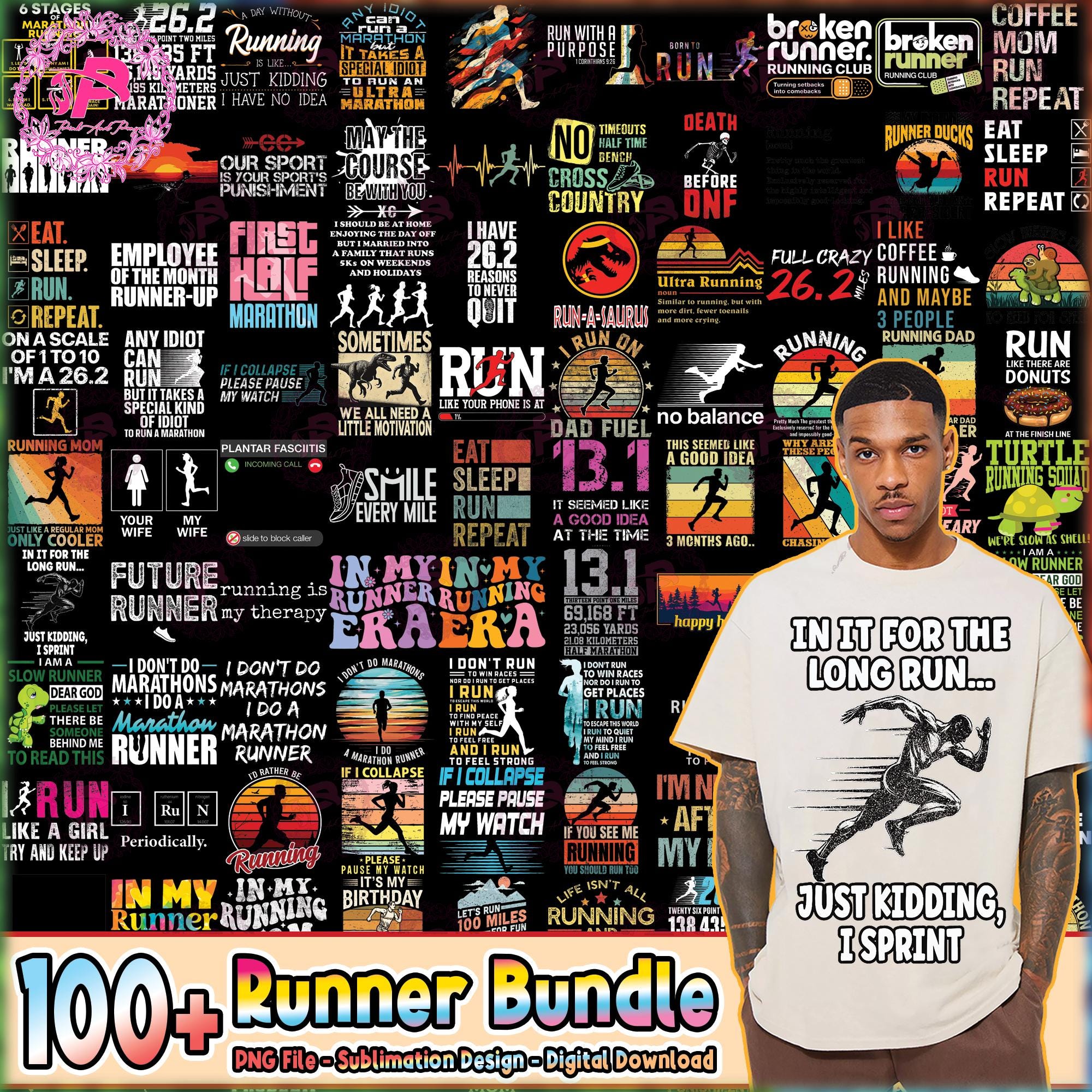 Runner PNG Bundle, Runner Shirt Designs, Running Png, Let's Run Png, Jogging Png, Runner Champion Png, Commercial Use, Digital File