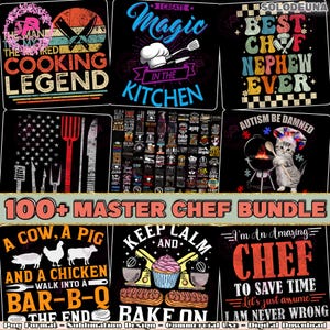 Chef PNG Bundle, Cook Lover, Funny Cooking Shirt Design Png, Kitchen Png, Culinary Clipart, Chef Quotes Png, Commercial Use, Digital File