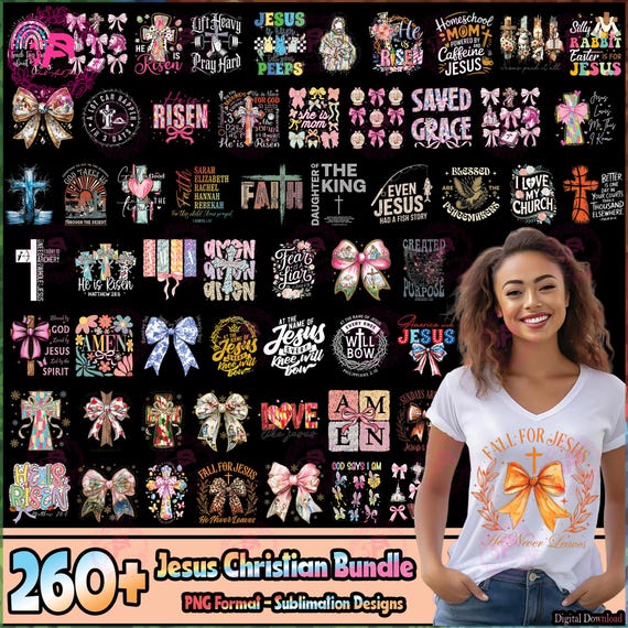 260+ Files Christian PNG Bundle, Retro Christian Bundle Png, Religious Png, Bible Verse Png, Christian Sublimation Design Png, Digital File
