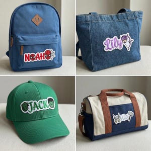 Custom Name Disney Super Hero Embroidery Patch, Spider Man Iron Man Iron On Patch, Marvel Kids Backpack Patch : Sew/Iron on/Hook & Loop image 4