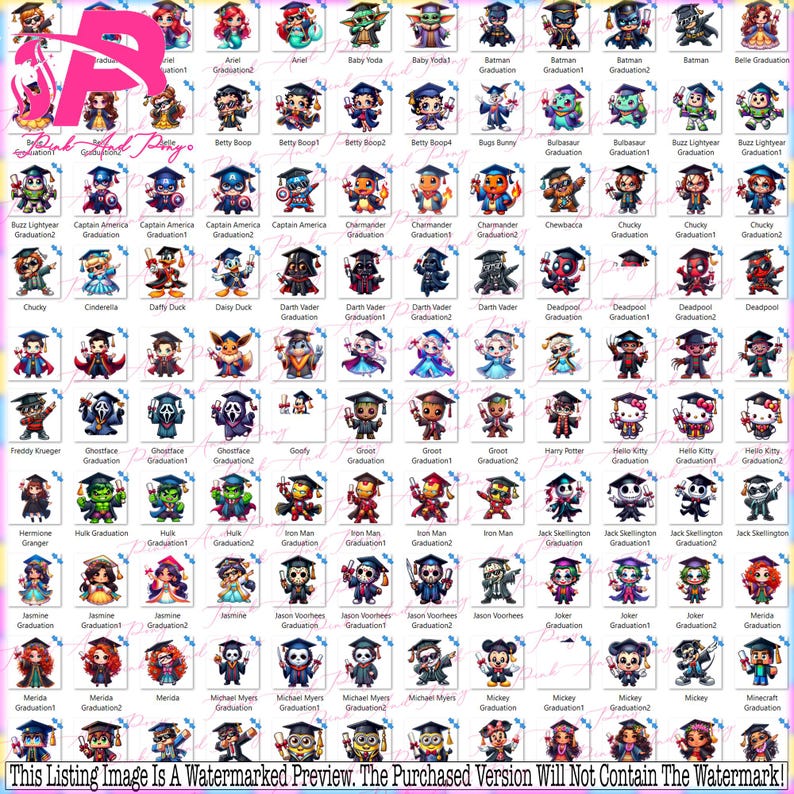 Graduation Sprite 170+ Files Graduation PNG Bundle, Student Teacher Png, Cute Cartoon ...