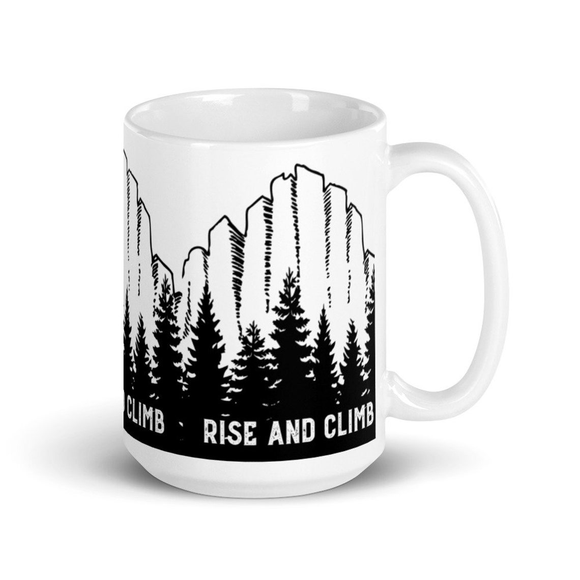 Rock Climbing Mug Rock Climbers Coffee Mug Climbing Gift Rise and Climb