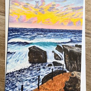 Cancún Punta Sur on Isla Mujeres Print, Award-Winning Oil Painting, 5x7 Greeting Card