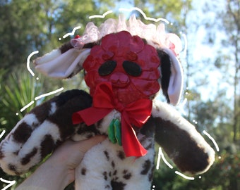 Meet Roselia - The Rose Cow - handmade art doll/plush Cow!