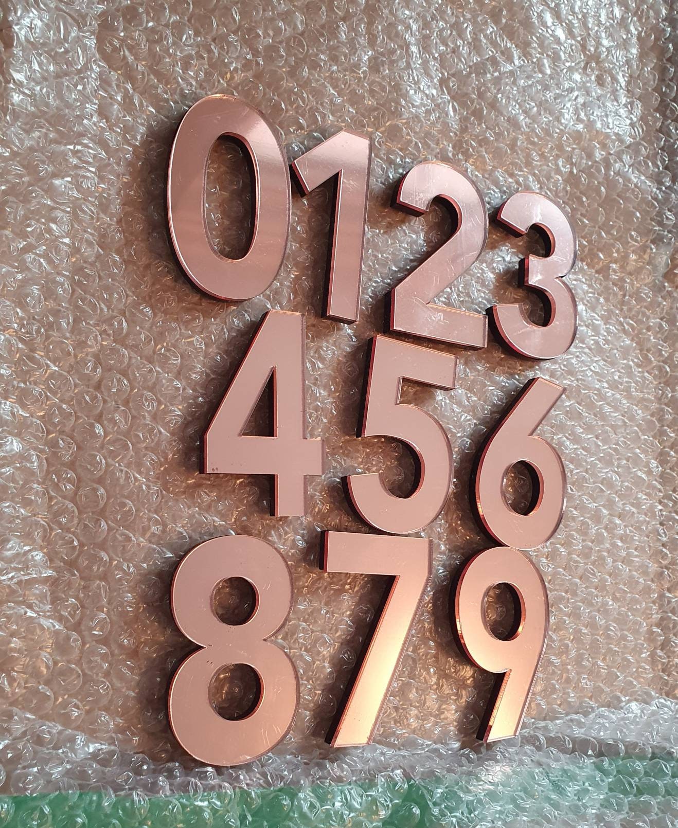 Acrylic numbers Door numbers Mirrored numbers 3mm numbers Etsy