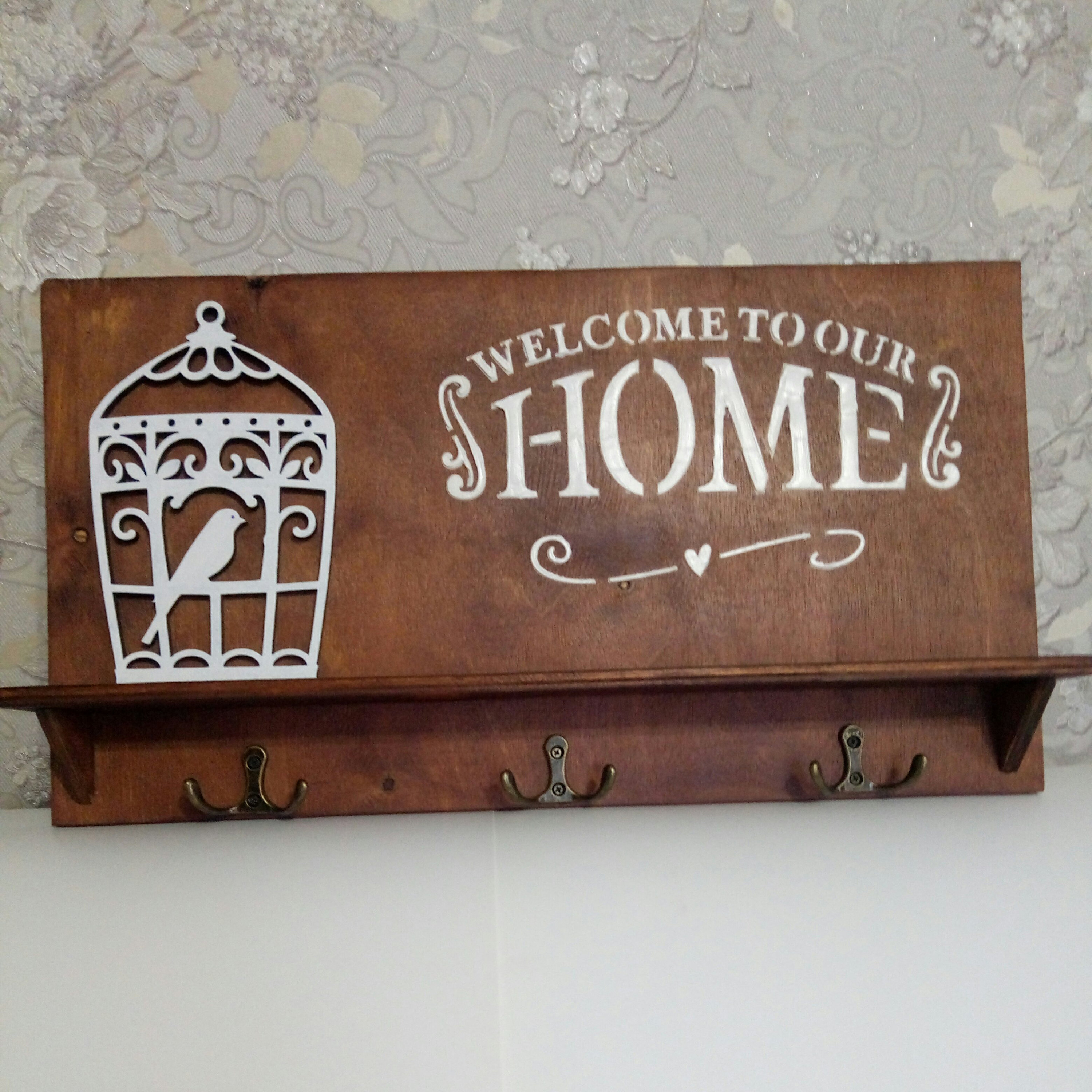 to our Home personalized wall key holder key holder Etsy