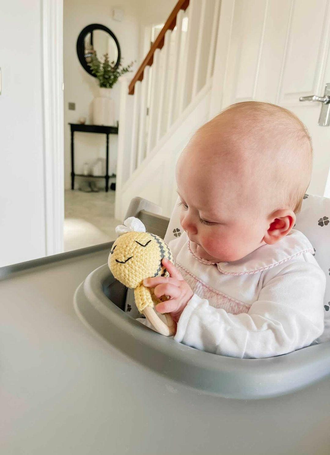 Bumble Bee rattle handmade baby teething toy baby shower - Etsy 日本