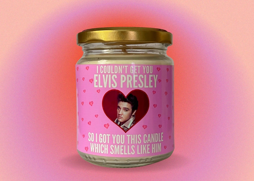 Elvis Presley inspired soy wax scented candle / Funny novelty gift / Birthday gift, candle