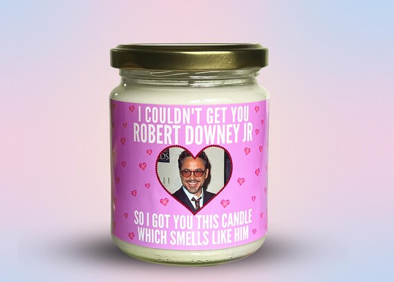 Robert Downey Junior Soy Wax Scented Candle / Funny Male - Etsy Robert Downey Junior Soy Wax Scented Candle / Funny Male - Etsy