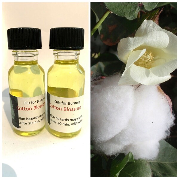 COTTON BLOSSOM 1/2oz 1oz or 2oz Fragrance Oil - Fresh Clean Linen Floral Warmer Burning Candle Oil