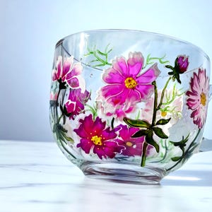 Oktober Geburtsmonat Blumentasse - Handbemalte Kosmos Aquarelltasse - Familiengeburtsblumengeschenk