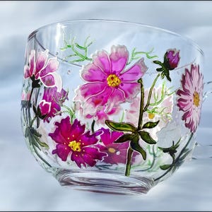 Custom Birth Flower Glass Mug - Hand Painted Teacup with Monthly Flowers - Birthday Gift