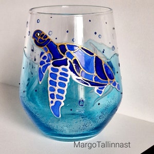 Hand-Painted Sea Animals Pattern Ceramic Dessert And